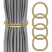 Agger Raffhalter Magnetische Vorhang Raffhalter, Raffhalter für Vorhänge mit Magnet, (4-tlg), Raffhalter für Gardinen Halterung Vorhang Halter Gardinen zubehör