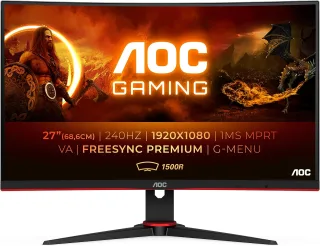 AOC C27G2ZE/BK [27" Curved 1.920x1.080 VA 240Hz 2x HDMI DisplayPort 4ms Reaktionszeit] schwarz