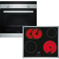 SIEMENS Backofen-Set EQ112EA01Z, mit Teleskopauszug nachrüstbar, 3D-Heißluft auf 3 Ebenen & extra Platz dank Bräter- und Zweikreiszone