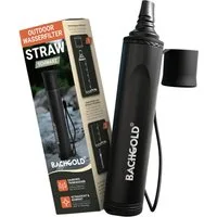 BACHGOLD Wasserfilter Straw - Outdoor Survival – Ultraleichte Prepper Ausrüstung, Zubehör für Liefert bis zu 500L Frisches Trinkwasser für Jeden Ernstfall, inkl. Schlauch, Langlebig Konstruiert