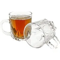 Almina Teeglas 6er Set Diamant Teegläser Wassergläser-Set aus Glas transparent, 6-tlg.