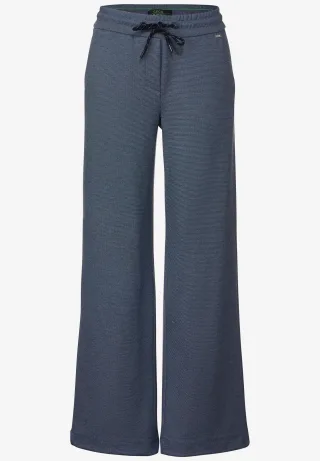 CECIL - Loose Fit Jacquard Hose casual denim blue - Gr. - 32
