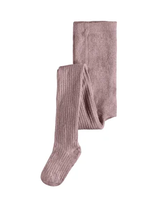 NAME IT - NKFPANTYHOSE GLITTER RIB NOOS woodrose - Gr. - 110/116