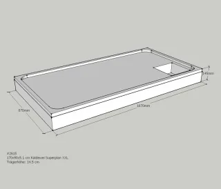 Neuesbad Wannenträger für Kaldewei Superplan XXL 1700x900x51 SD21832