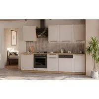 Küchen-Preisbombe Küchenzeile SOLANO BASIC 280 Küchenblock Küche Einbauküche Kaschmir + Artisan