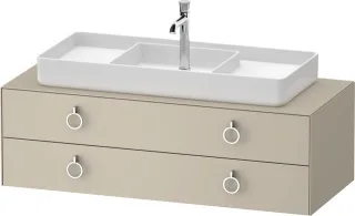 Duravit White Tulip Konsolenwaschtischunterbau wandhängend Taupe Seidenmatt 1300x550x408 mm - WT4992 WT4992M60600000
