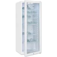 exquisit Getränkekühlschrank GKS240-GT-160C weiss, 140 cm hoch, 54 cm breit, Alles auf einen Blick dank Isolierglastür zudem sehr energieeffizient