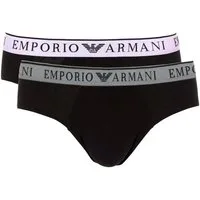 Emporio Armani Slip 2er Pack Endurance Brief Stretch Cotton (2-St., 2 Stück) mit umlaufenden Markenschriftzügen