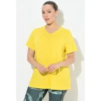 Ulla Popken T-Shirt Funktionsshirt antibakteriell V-Ausschnitt Halbarm