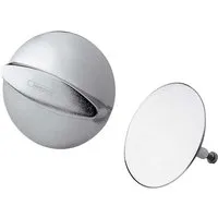 hansgrohe Ab- und Überlaufgarnitur Flexaplus Fertigset Ablauf- und Überlaufgarnitur 58185000 chrom, Drehgriff, Sicherheitsstopfen für Normal- und Sonderwannen