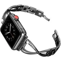 KINSI Smartwatch-Armband Riemen,X-förmiges Uhrenarmband mit Diamanten,für apple watch 1-7, 38/40MM, 42/44MM, ideale Geschenkwahl