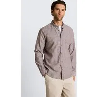 TOM TAILOR Langarmhemd Blusen & Shirts Regular Fit Hemd mit Leinenanteil
