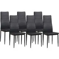 Albatros International Esszimmerstuhl Esszimmer Stühle 4 er Set MILANO, Stuhl Stühle Esszimmerstühle, Küche (6er Set, Schwarz, Kunstleder Bezug), Küchenstuhl Küchenstühle Essstühle für den Esstisch Ess Stühle