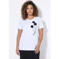 MIAMODA T-Shirt T-Shirt Komfort Fit 3D Blüte