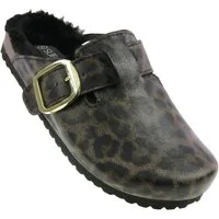 SUPERSOFT Supersoft Damen Clog Leoprint Hausschuh