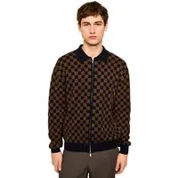 Next Strickjacke Regular Fit Strickjacke mit Geo-Muster und RV (1-tlg)