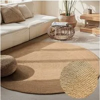 HANSE Home Teppich Rangpur Juteteppich, in rund und oval, oval, Höhe: 10 mm, handgewebt, 100% Jute, Natur, Wohnzimmer, Flur, Boho, Skandi