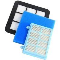 Trade-Shop Filter-Set passend für Philips Power Pro Compact / Active FC 9330 FC 9331, Zubehör für Philips FC8010/01, FC 8010, HEPA Abluftfilter, waschbarer Motorfilter, Schaumstoffilter