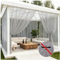 Sunicol Moskitonetz Outdoor Vorhang, Moskitonetz für Pavillon, fliegengitter Transparent (1 St), Gardinen DIY Sichtschutz Sonnenschutz für Balkon Terrassen