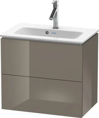 Duravit L-Cube Waschtischunterbau wandhängend Flanell Grau Hochglanz 620x391x550 mm - LC625608989 LC625608989
