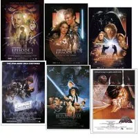 Star Wars Poster Star Wars Poster 6erSet Episode I, II, III, IV, V, VI 61 x
