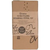memo Müllbeutel memo 10 Bioabfall-Kompostbeutel aus Recyclingpapie