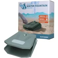 Holland Animal Care Hundepool Wasserfontäne Splash Water Fountain olivgrün