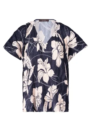 Vera Mont - Printshirt nature/dark blue - Gr. - 48