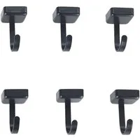 WENKO Wandhaken Modell Jet, (6-St), magnetische Haken für die Küche, ohne Bohren, Industrial Style