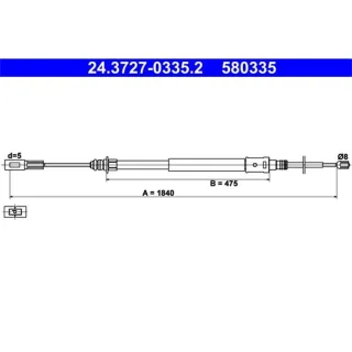 ATE Handbremsseil vorne Citroen C5