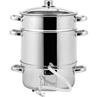 mucHome Entsafter Entsafter Dampfentsafter 8L, Edelstahl 3-teilig, Ø 26cm