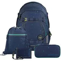 coocazoo Schulranzen Schulrucksack-Set „Happy Raindrops“, 4-teilig (4-tlg)