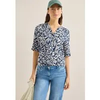 CECIL Druckbluse mit Split Neck und grafischem Muster