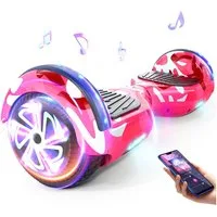 SISIGAD Balance Scooter 6,5 Zoll Dualmotorräder, Hoverboard mit LED-Licht, Smart Bluetooth, 10 km/h, Hoverboard mit LED Lichter Bluetooth,Geschenk für Kinder