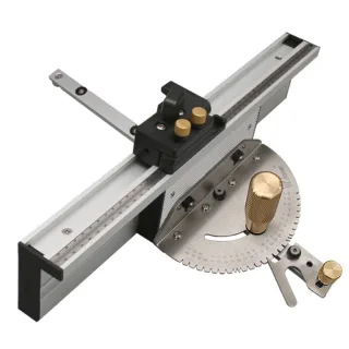Wnew Ugraded Table Saw Miter Gauge with 27 Angle Stops / 450mm Fence / Flip Stop for Repeatable Angled Cuts for Woodwork