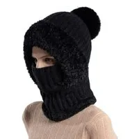 Blusmart Turbanmütze Winter-Radmütze/Warme Mütze (Wärmiger, dicker Strickschal/Winddichte Mütze, Winddicht, warm, ideal für Sport) Unisex-Wintersportmütze