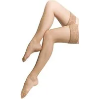 Yenita® Halterlose Feinstrümpfe (2-Paar) mit floraler Spitze