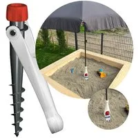 Krinner Schirmhalter Vario Drill Sonnenschirmständer zum eindrehen für Strand & Wiese, für Stöcke bis Ø 32 mm, 1 tlg.