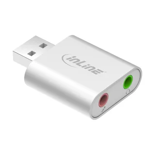 InLine 33051S USB Audio Soundadapter Mini Aluminium Gehäuse