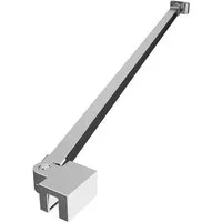 Boromal Duschwand-Stabilisationsstange Stabilisator Haltestange Stabilisierungsstange für Glaswand Walk In, (Stabilisator, Schwarz, Chrom), für Duschwand, Duschabtrennung, Duschkabinen, Glaswand