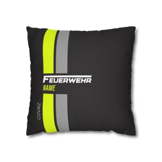 COVRZ Kissenbezug der Freiwilligen Feuerwehr – mit individuellem Text 14" × 14" Ohne