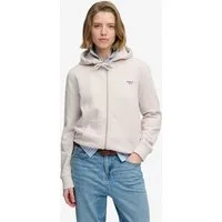 Superdry Kapuzensweatjacke SIGNATURE EMB ZIPHOOD Baumwollmischung, relaxed fit
