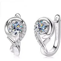 ROUGEMONT Paar Creolen Moissanit Damen Creolen Ohrringe 925 Sterling Silber VVS1 D, Echtschmuck mit Echtheitszertifikat