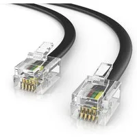 CSL Flachkabel RJ11 zu RJ 11, Router zu Telefon, Fax, Anrufbeantworter 2m Telefonkabel, RJ-11, RJ-11 (200 cm), Modularkabel, Telefonanschlusskabel, Modem, DSL, VDSL, ISDN, flach