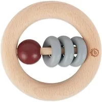 BIECO Beißring Bieco Holz Beißring Baby ab 0 Monate, Ø 8 cm Zahnungshilfe Baby Baby Greifling Holz Beissring Für Baby Zum Zahnen Motorikspielzeug Baby Beißring Baby