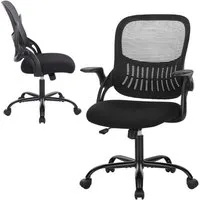 IDEASY Armlehnstuhl Chefsessel Bürostuhl Stoff Schreibtischstuhl Office Chair, Sessel mit verstellbarer Rückenlehne und Höhe, drehbaren Rädern