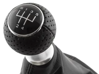 Lochleder Sport Schaltknauf Knauf + Schaltmanschette Schwarz 5-Gang für Audi A4 8E B7 2004-2008