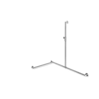 Hewi System 900 Duschhandlauf 900.35M30540 1250 x 1185 x 765 mm, Ausführung links, chrom