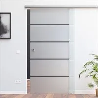 AMOD Glasschiebetür P1-ASE /mit SoftClose Funktion (SlimLine / SoftClose-Selbsteinzüge, Komplett-Set), mit Griffmuschel