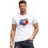 RMK T-Shirt Herren Shirt Basic Fußball France Frankreich WM 100% Baumwolle